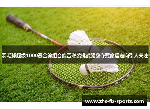 羽毛球超级1000赛金徐组合能否逆袭挑战强敌夺冠命运走向引人关注